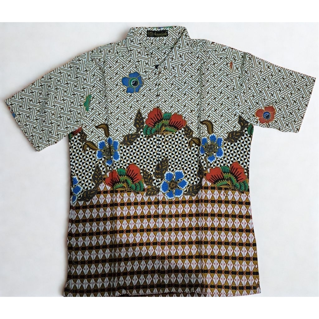 Kemeja Batik Arjuna Weda Pria Size L | Lengan Pendek | Preloved Murah