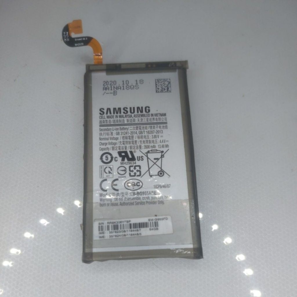 BATERAI SAMSUNG S8 PLUS BEKAS ORI COPOTAN