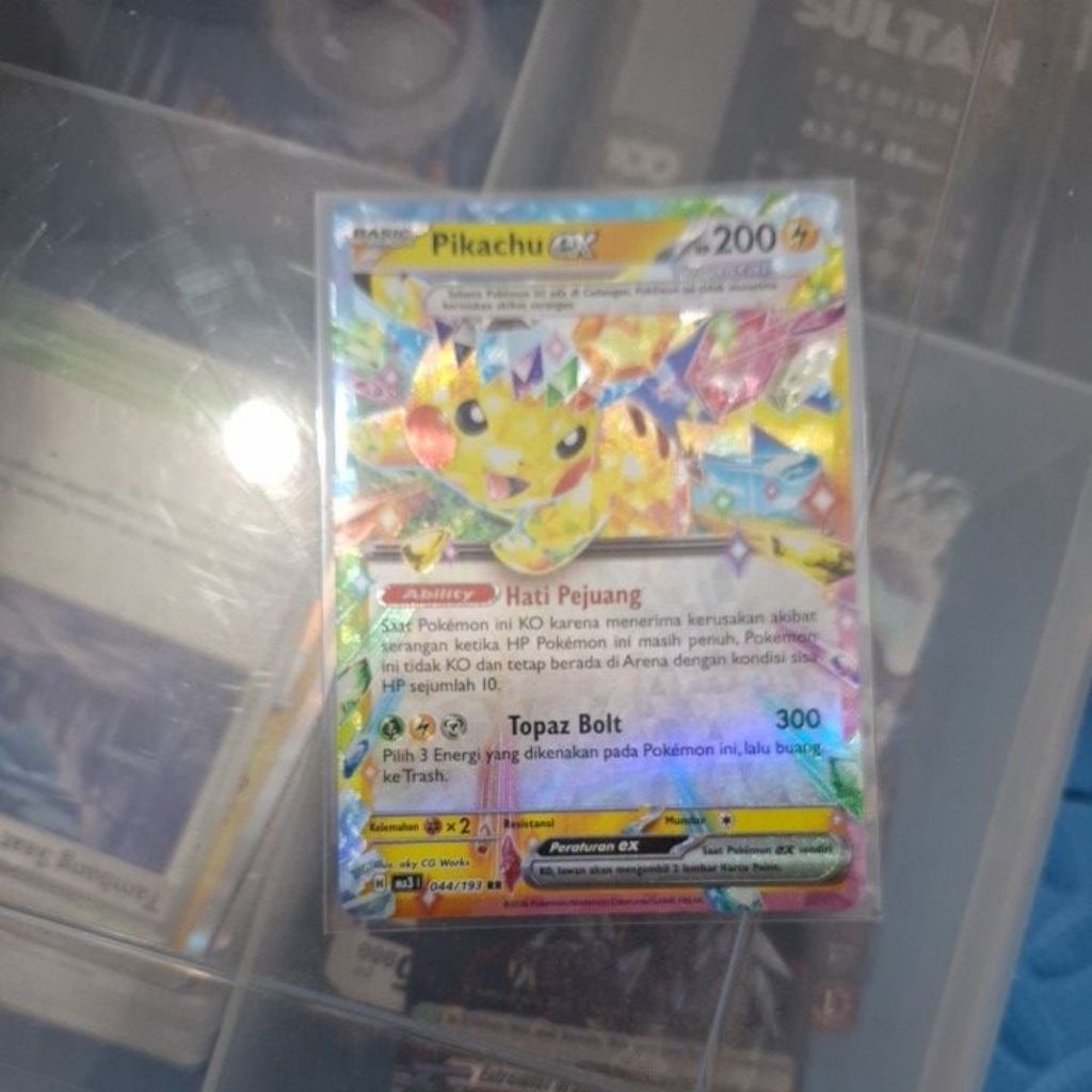 pikachu ex rr pokemon indonesia original termurah