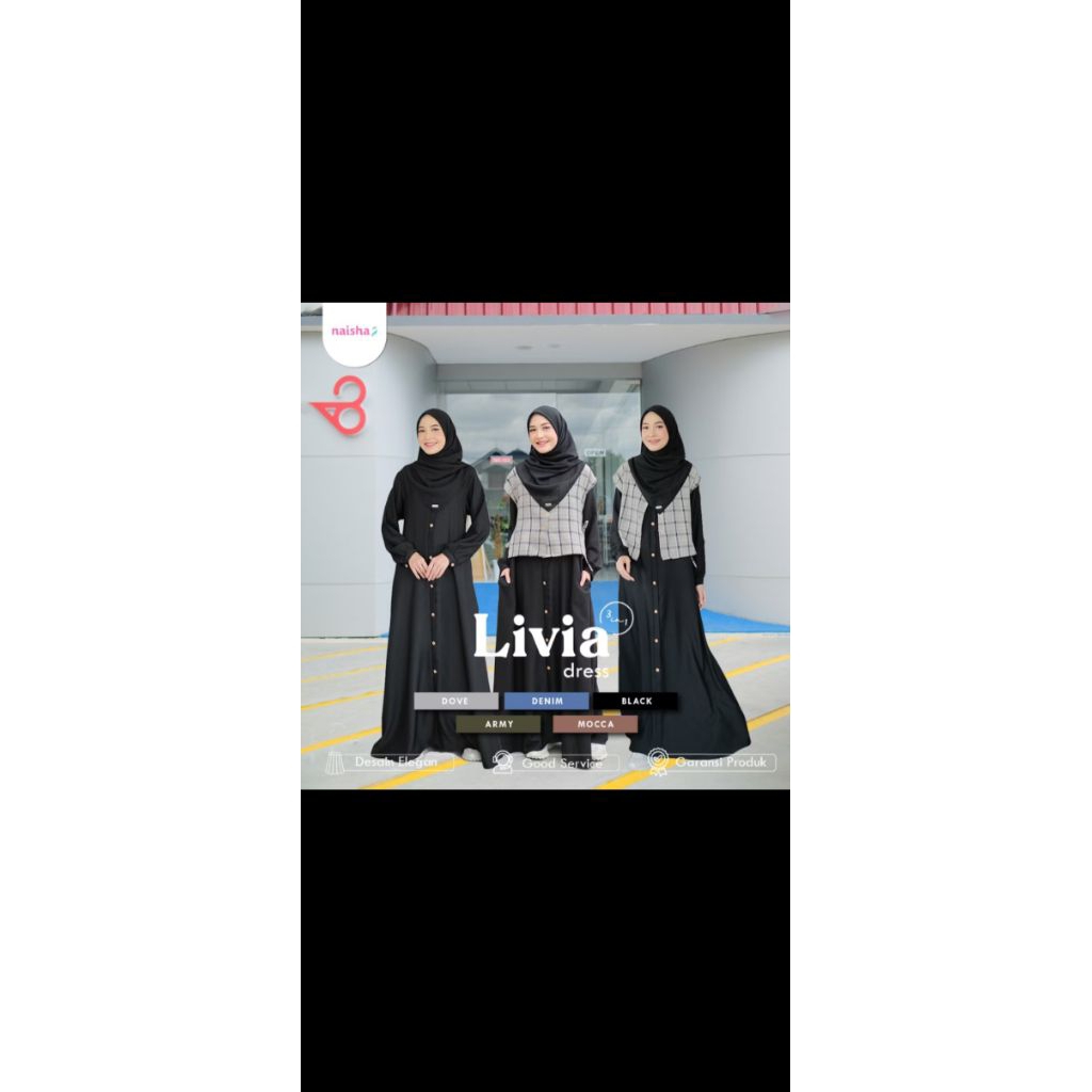 livia dress by naisha hijab preloved