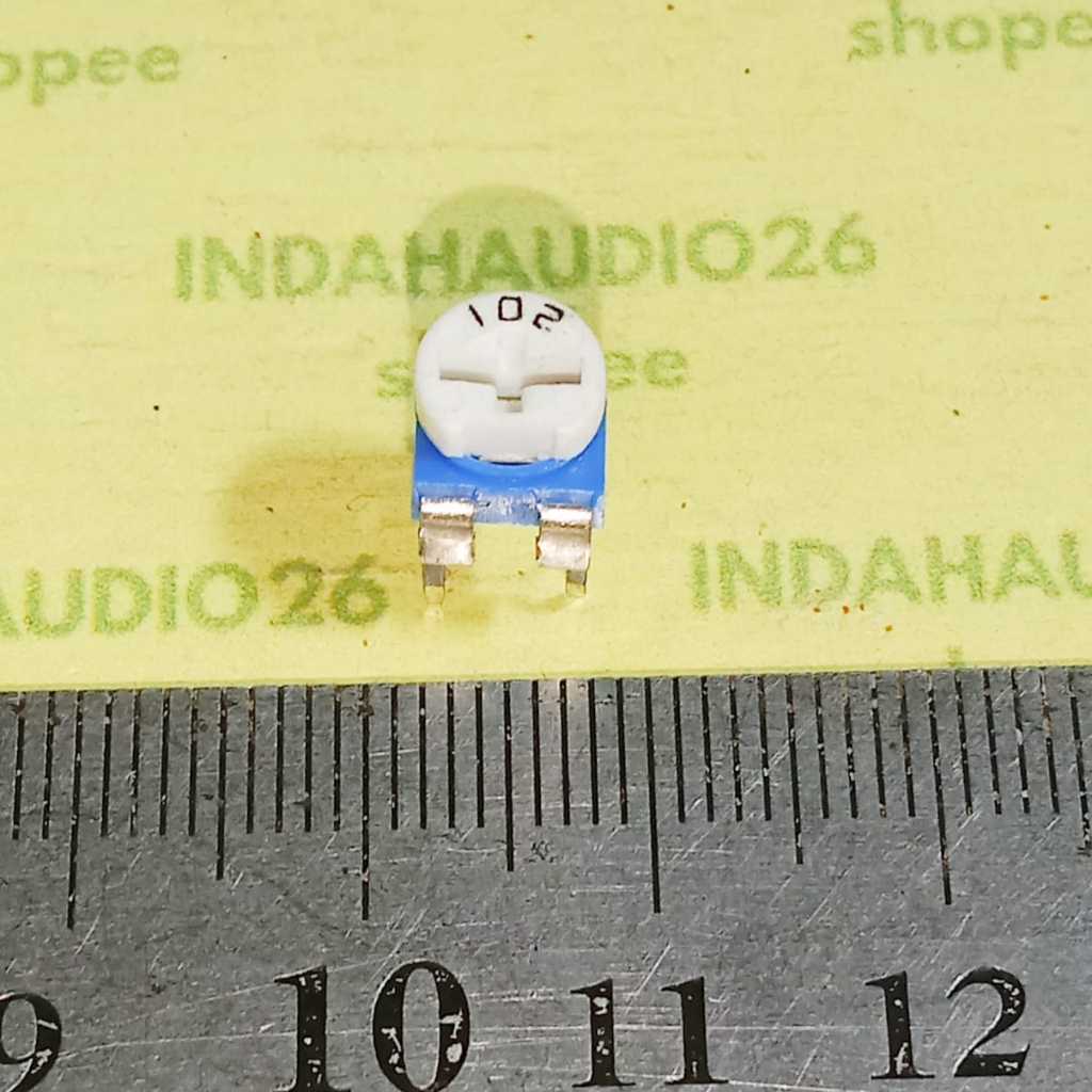 5PCS  VR 102 trimpot BIRU PUTIH  1K variable resistor  1 KILO OHM potensiometer MINI 3 kaki 1000 OHM