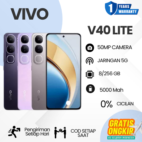 SMARTPHONE VIVO V40 5G RAM 8GB/256GB FULLSET HANDPHONE BERGARANSI
