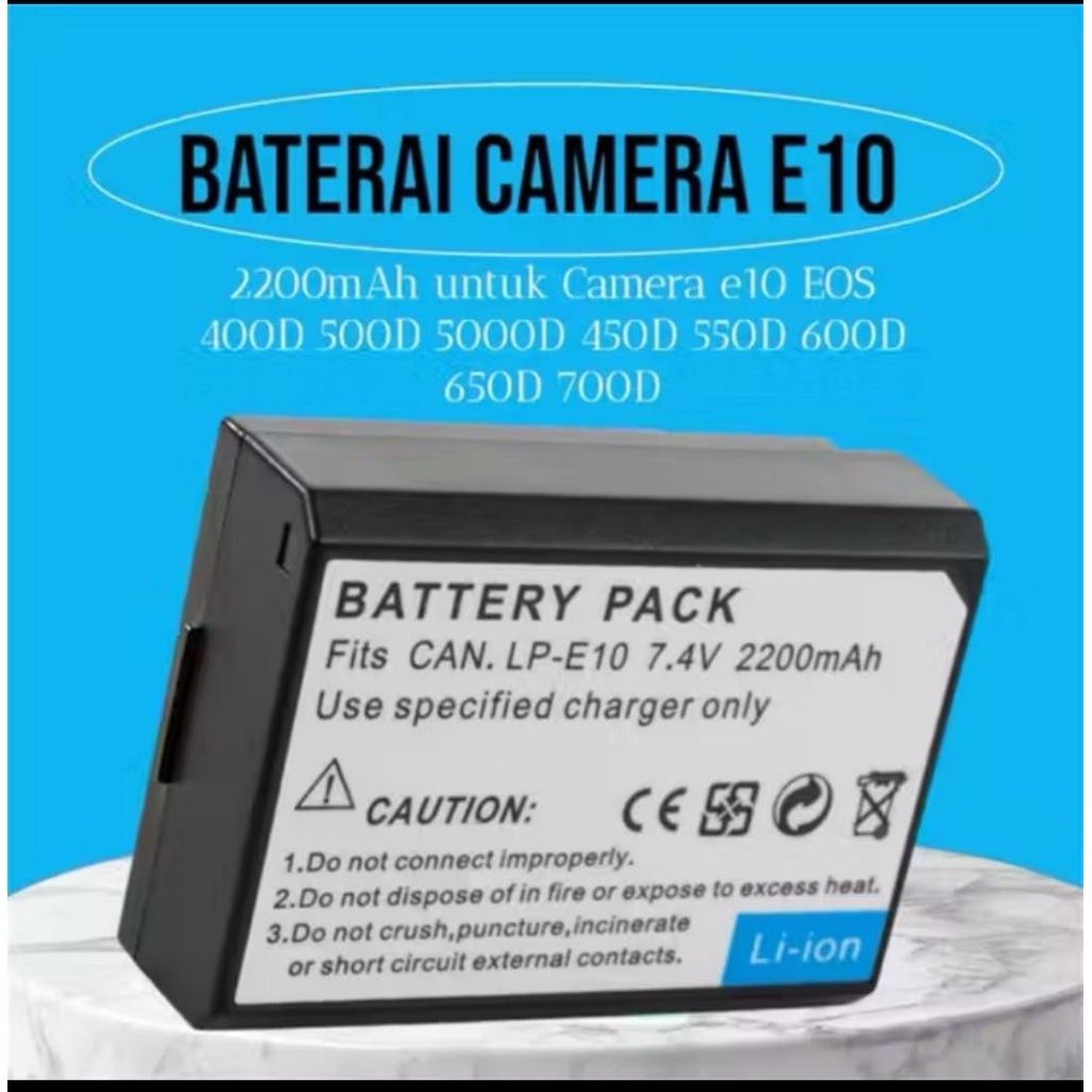 Baterai Camera Canon LP-E10 Original 100% 22000Mah Canon 1100D 1200D 1300D 1500D 3000D Canon camera