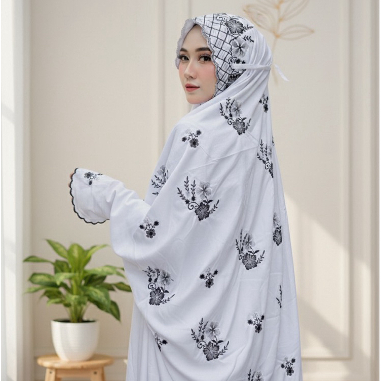 Mukena TERBARU Terusan Sutera Polino | Telekung Langsung Rukoh Santri Mewah Adem Lembut Dingin | Bor