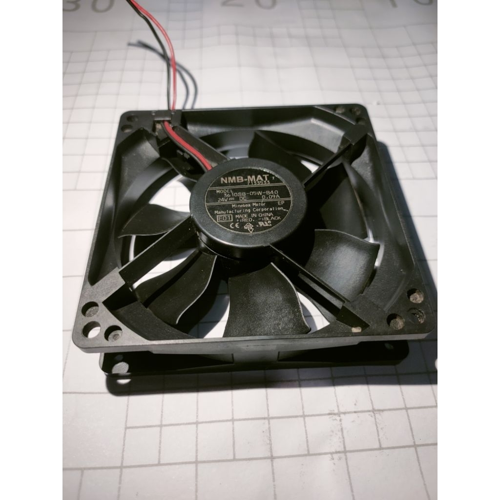 Kipas fan DC fan DC 24volt kipas 24v 0.09A eks mesin ATM 9x9cm berkualitas merk nmb