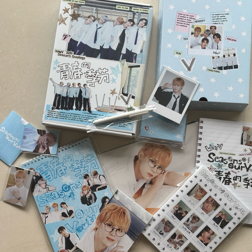 [READY SHARING UNSEALED - BACA DESKRIPSI] WayV 2026 Season's Greetings POB Ktown4u Member Set Kun Te