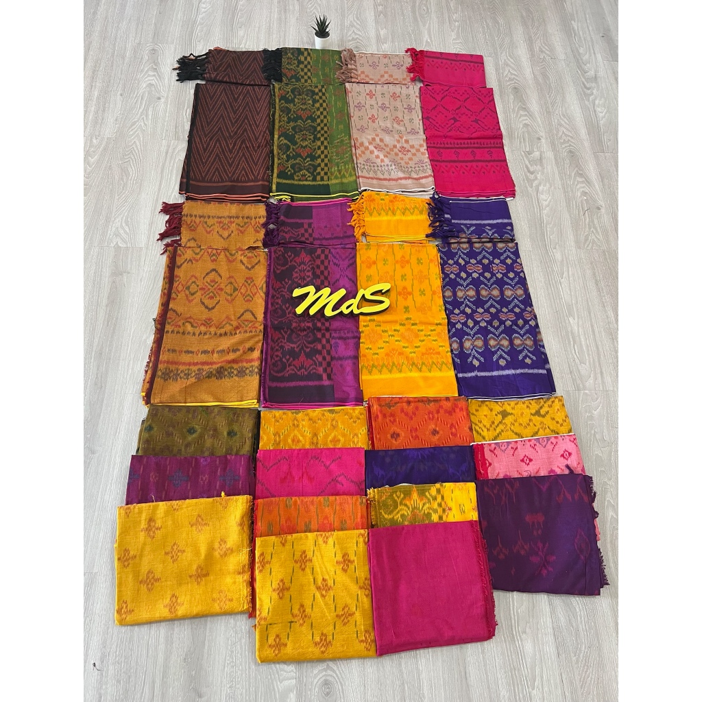MdS Kamen Tenun Endek Semi Mastuli Dobol Lasem Lembaran Set Selendang