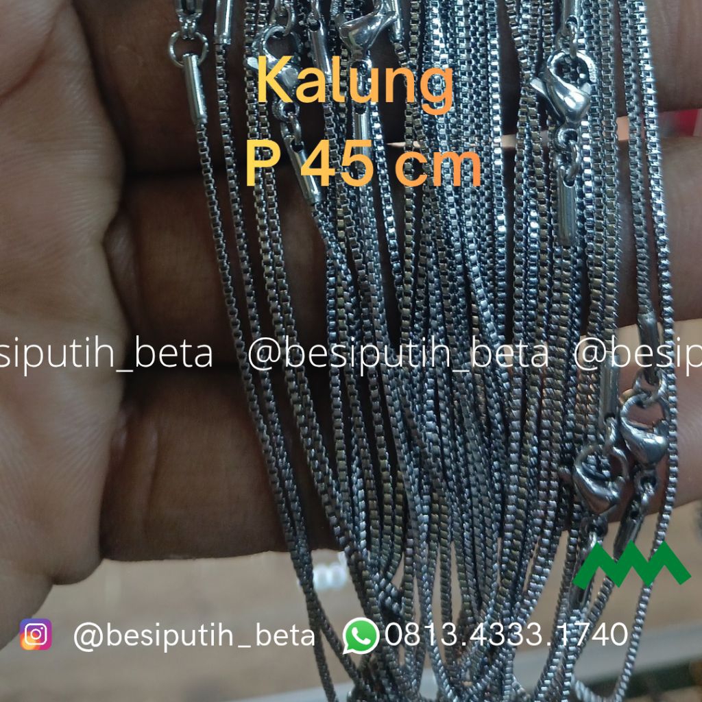 kalung besi putih ambon / besi putih asli