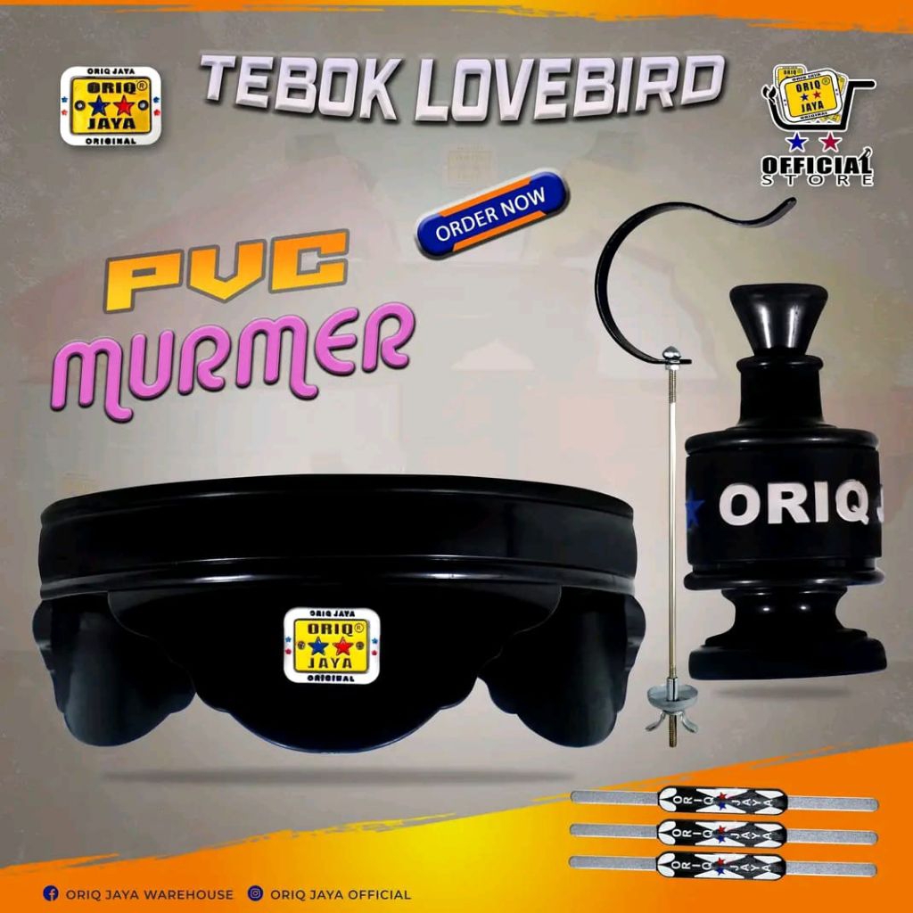 TEBOK KANDANG SANGKAR LOVEBIRD PVC ORIQ JAYA
