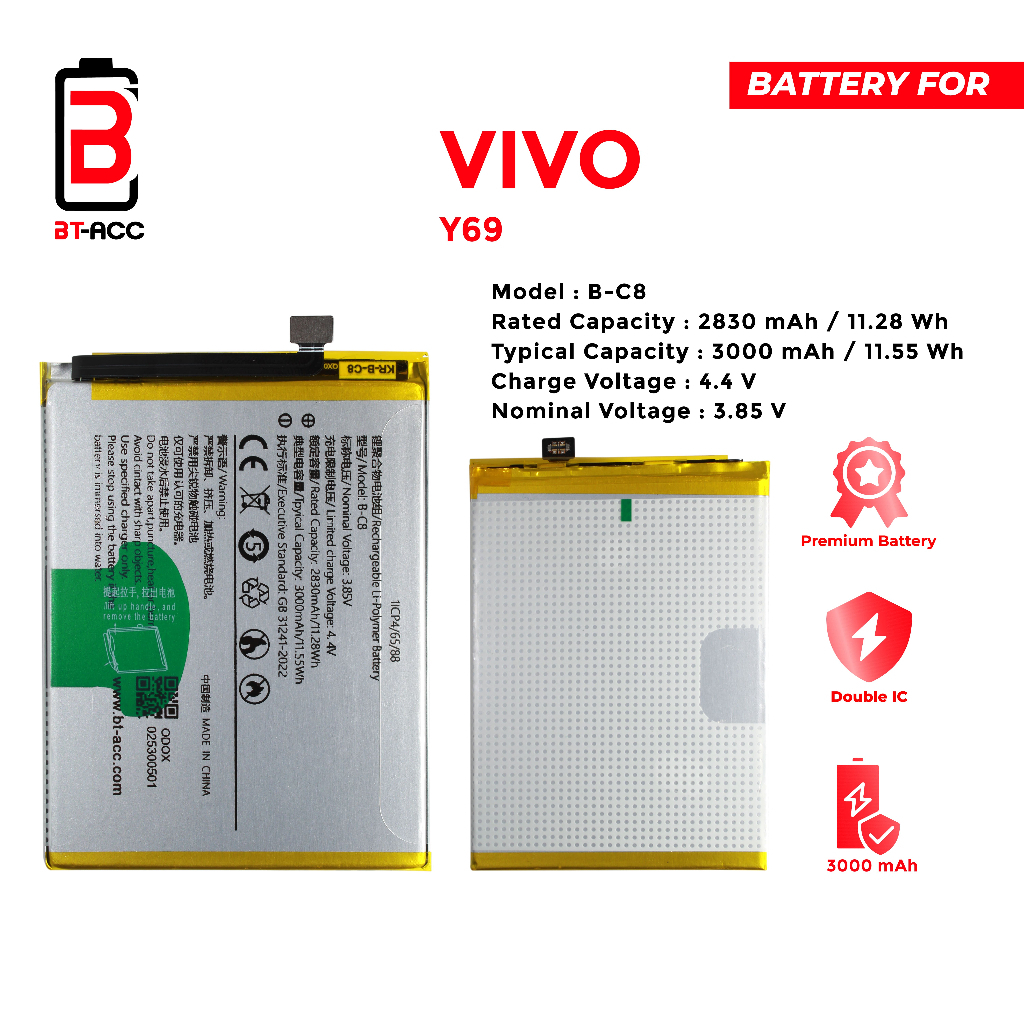 BATERAI FOR ORI 100% VIVO Y69/B-C8 BT-ACC