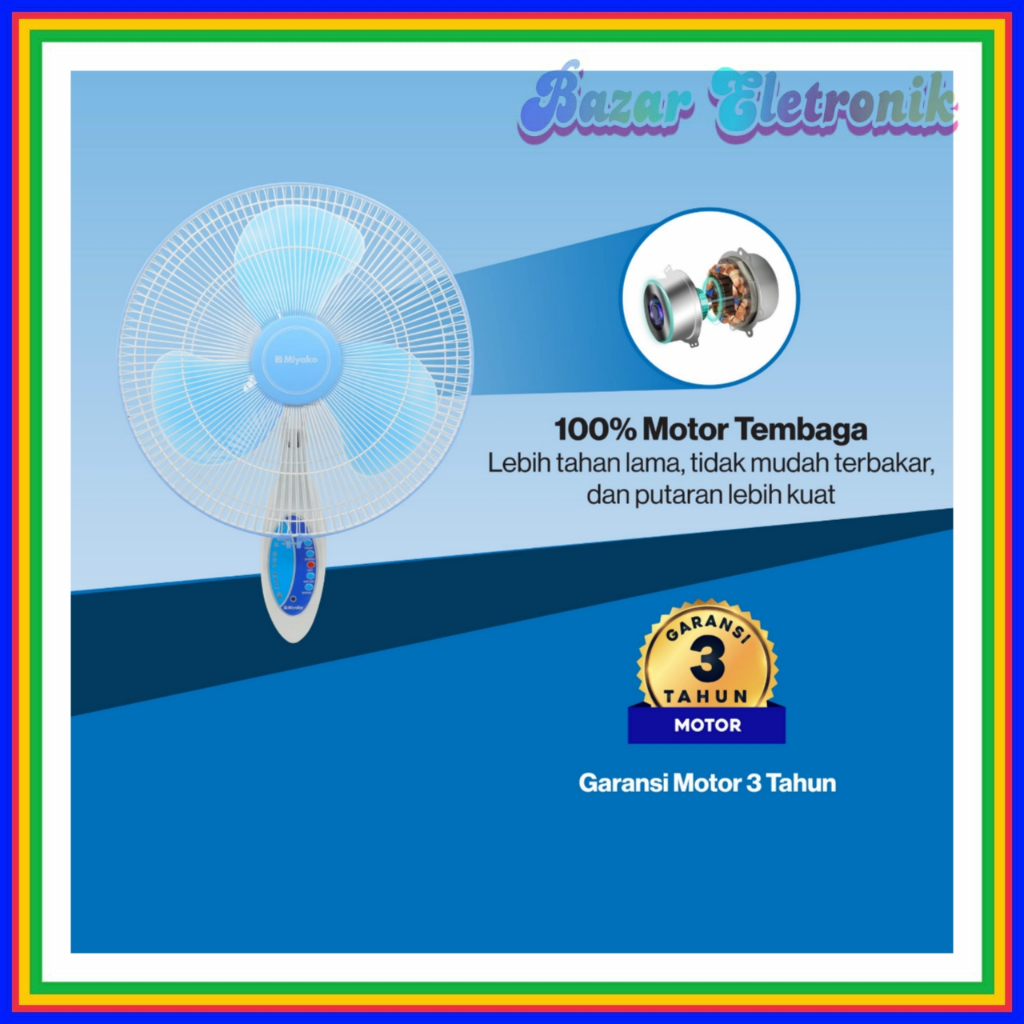WALL FAN MIYAKO 1689 RC / KIPAS ANGIN TEMBOK MIYAKO 1689 / KIPAS ANGIN MIYAKO