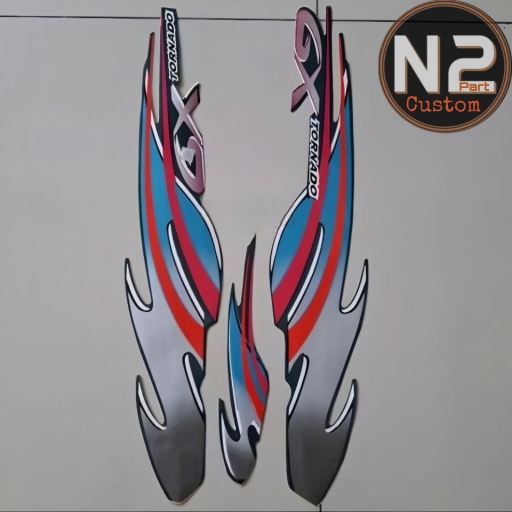 Striping stiker GX Tornado 98 Tornado gx 100 tahun 1998 putih berkualitas