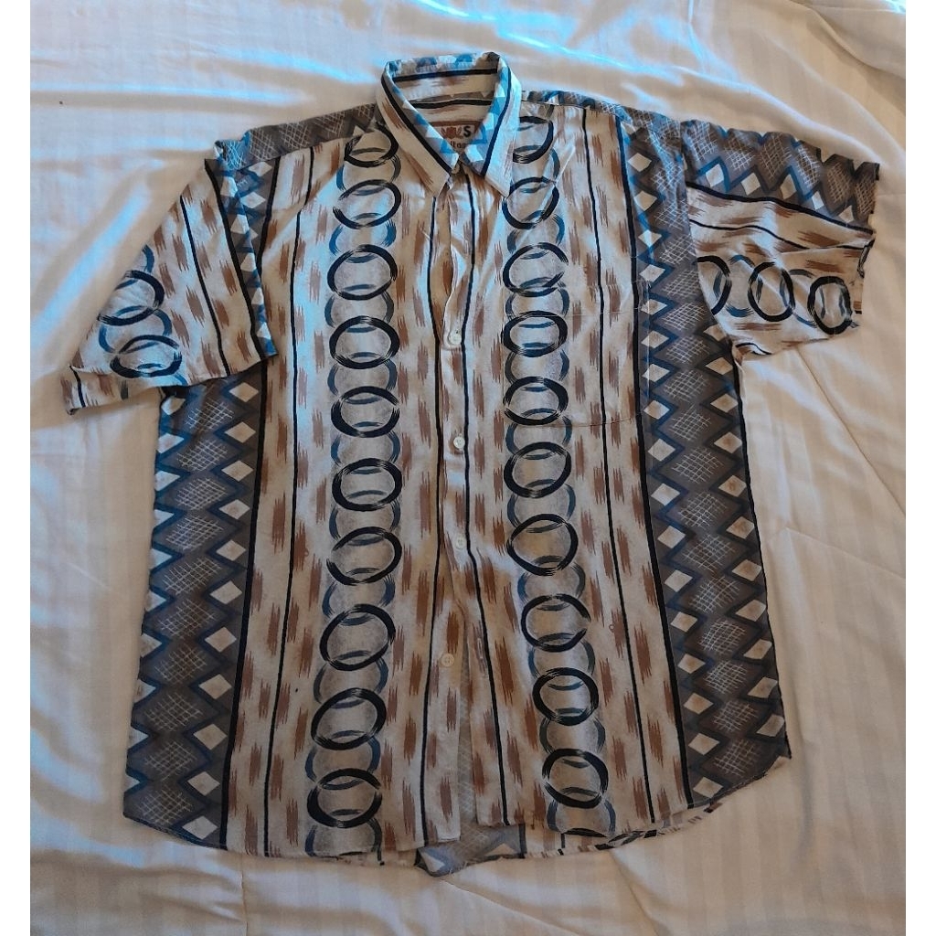 Kemeja Pria Vintage Lengan Pendek/ Preloved