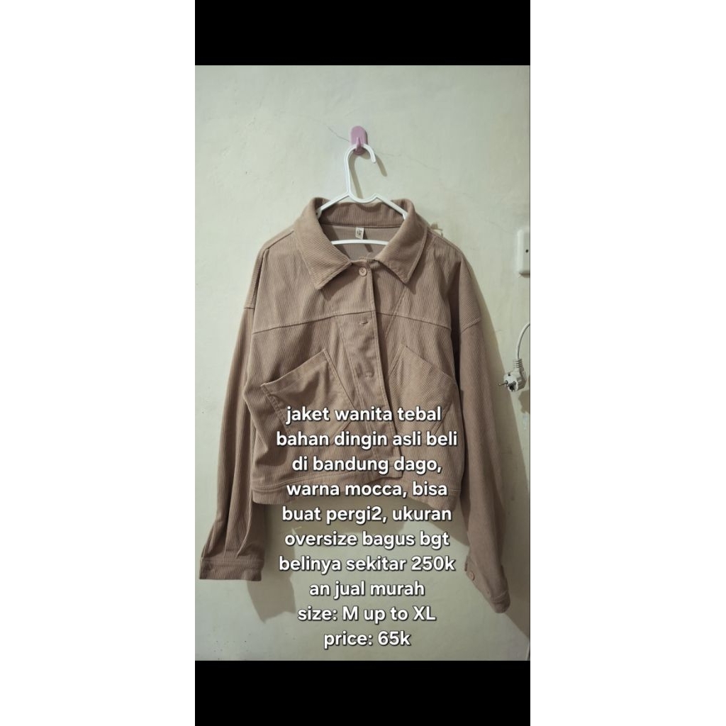 Crop Jacket Flanel Oversize