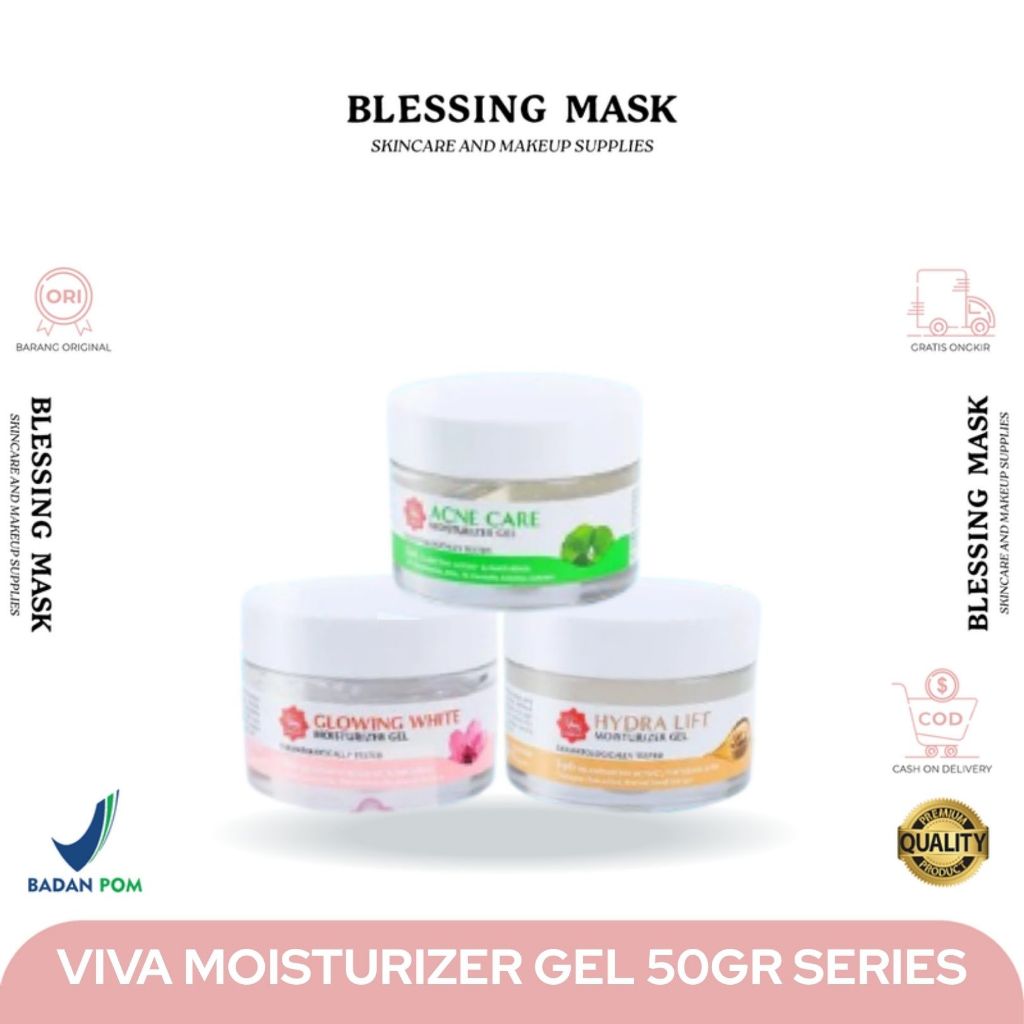 Viva Moisturizer Gel with NIACINAMIDE, SODIUM HYALURONATE, GLUTHATHIONE and CICA Extract | Perawatan