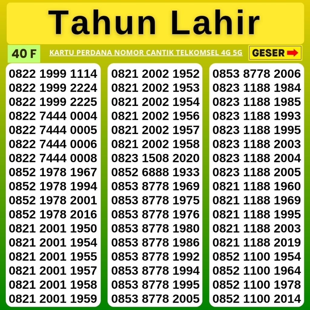 Nomor Cantik Simpati Telkomsel 4G 5G Kartu Perdana Telkomsel Simpati Nocan Simpati Nomer Cantik Telk