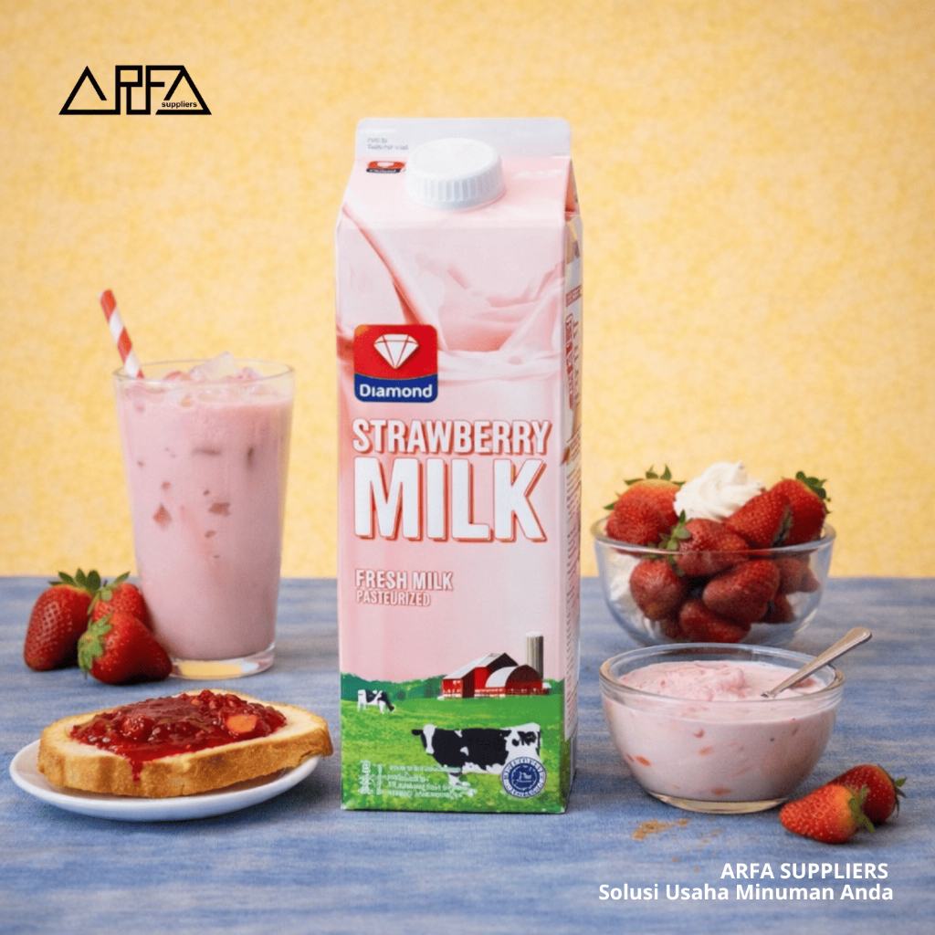 Susu Diamond Strawberry Fresh Milk
