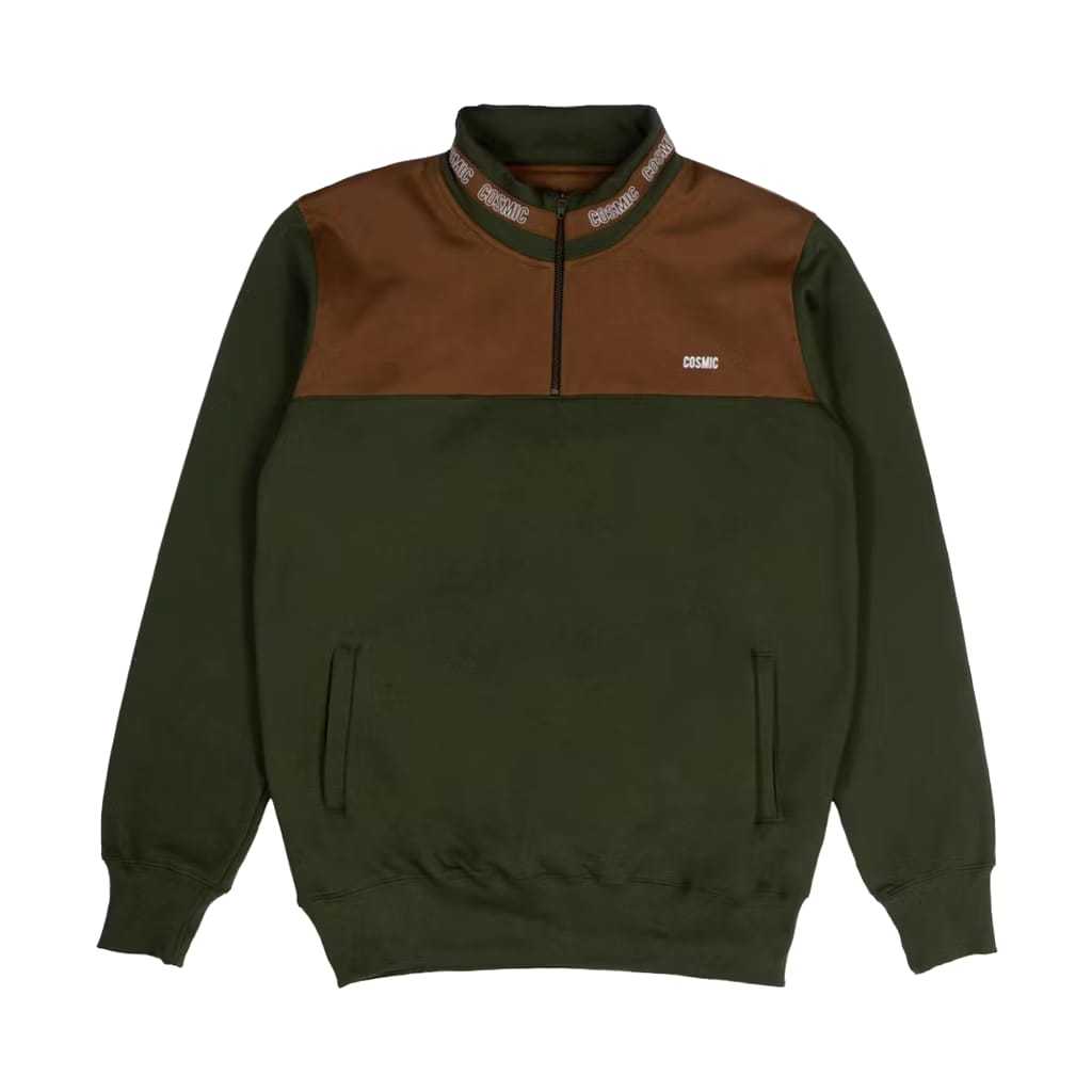 Hoodie Crewneck Cosmic Half Zip Army XL Original Like New Murah Preloved Nego