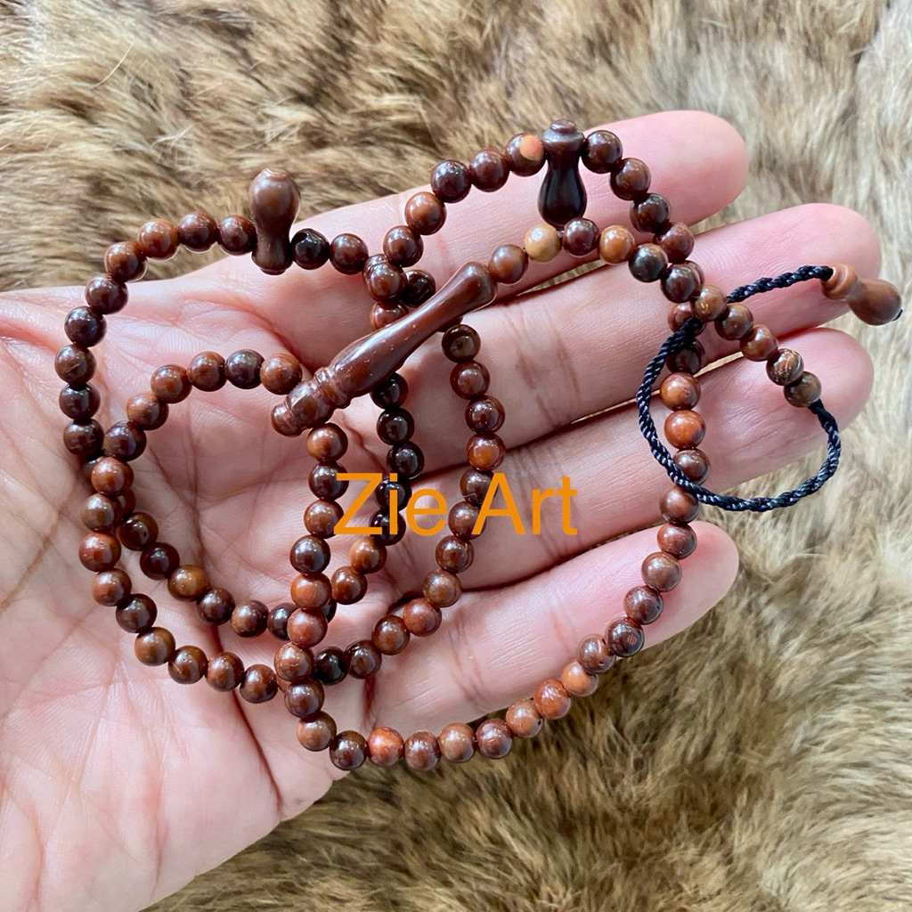 Tasbih Kokka Kaukah Asli 99 Butir  5mm Tenggelam Air Original | Tasbih Kayu Arab Premium Bisa Kalung