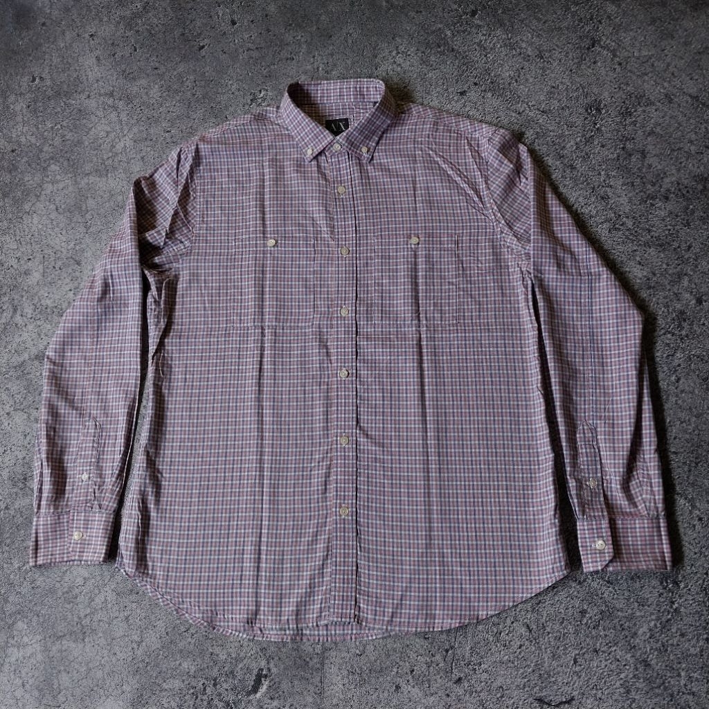 KEMEJA ARMANI EXCHANGE "Gingham Check" REGULAR FIT [ Original ]