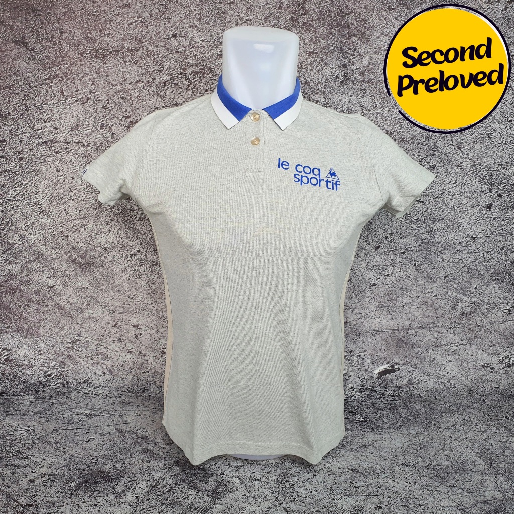 Baju Kaos Polo Wanita / Anak LE COQ SPORTIF - Size S / Lebar 44 cm - Original - Second