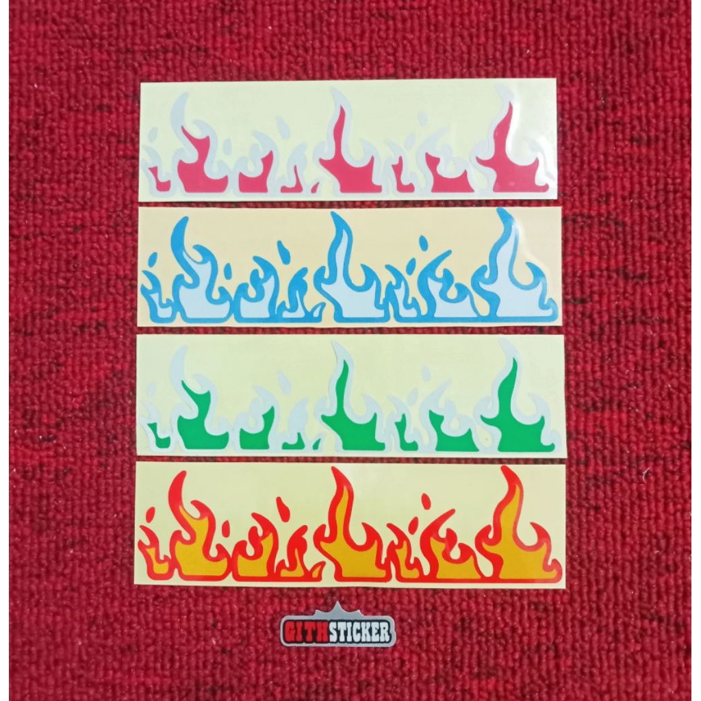 Stiker Cutting Api Sticker Motif Api Buat Motor, Helm