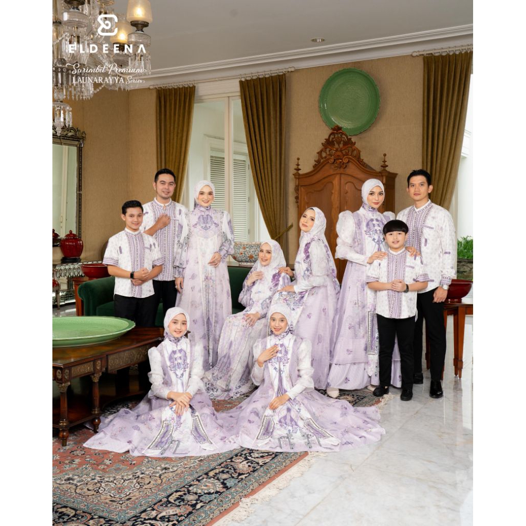Sarimbit Mewah Eldeena Syari Launarayya Premium Series | Sarimbit Lebaran 2026 | Sarimbit Keluarga |