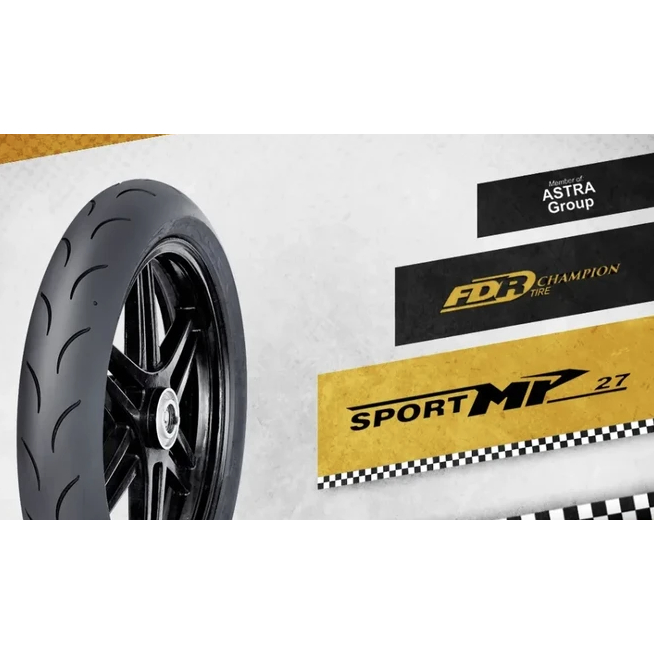 BAN LUAR MOTOR TUBELESS FDR MP 27 RING 14 & RING 17 90/80