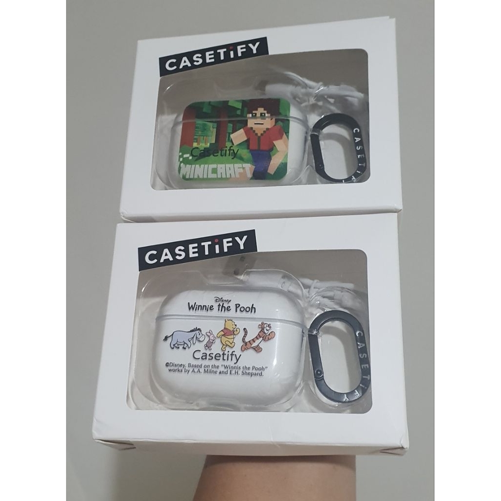 TWS Casetify Wireless Earbuds Tema Minecraft dan Disney Pooh