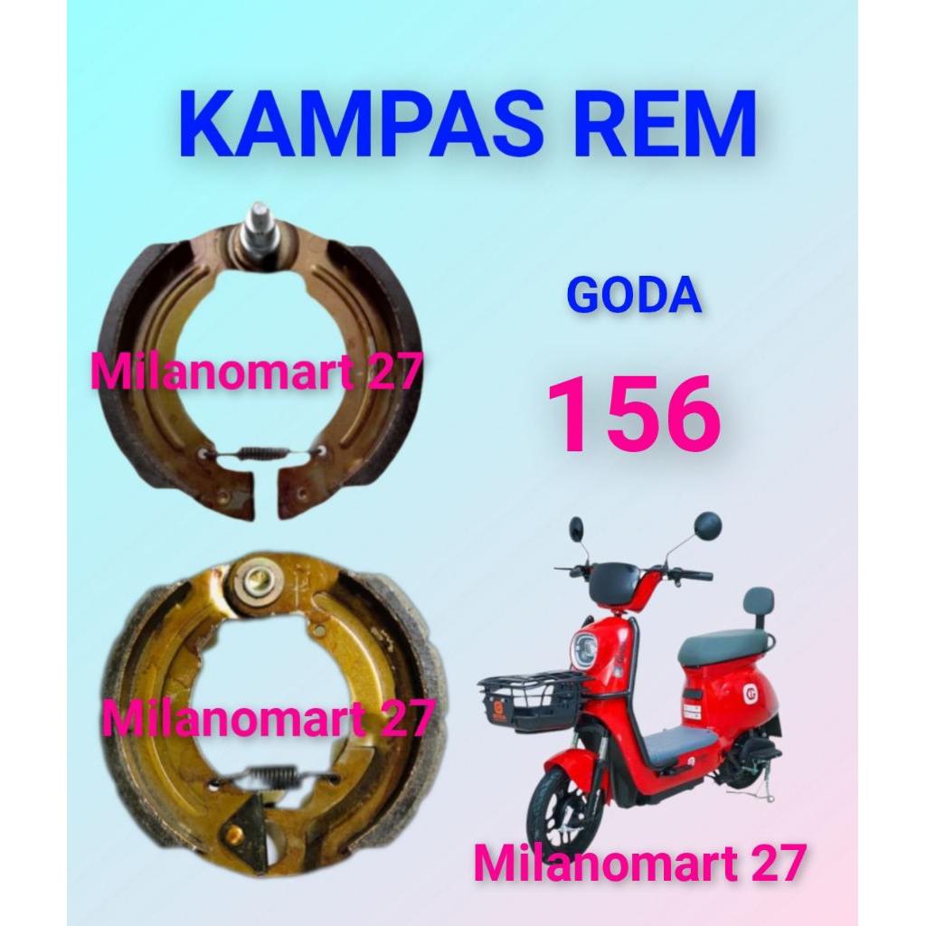 kampas rem sepeda listrik goda 156 kampas rem sepeda listrik goda 156