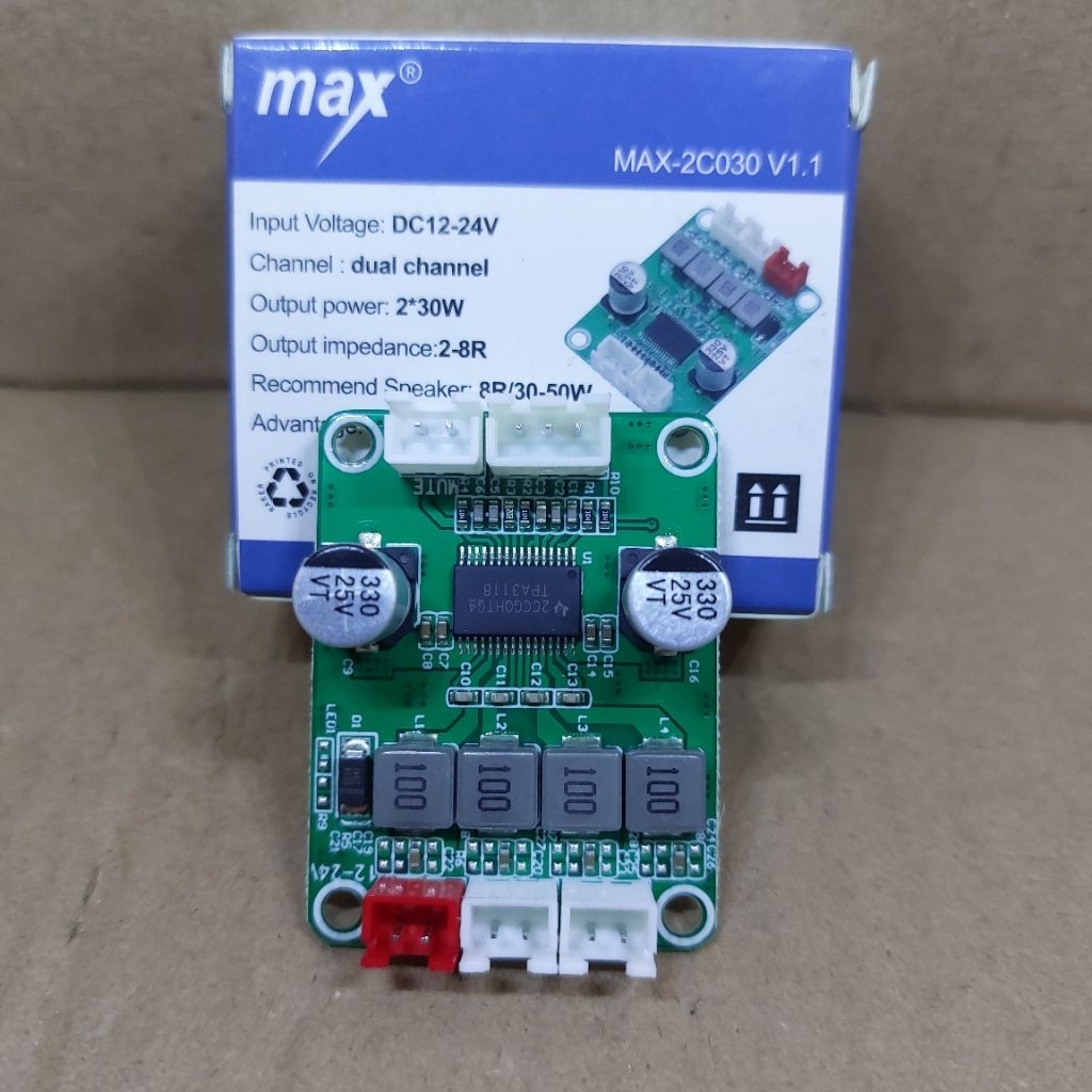 kit audio power amplifier STEREO board MAX-2C030 V1.1 IC TPA3118D2