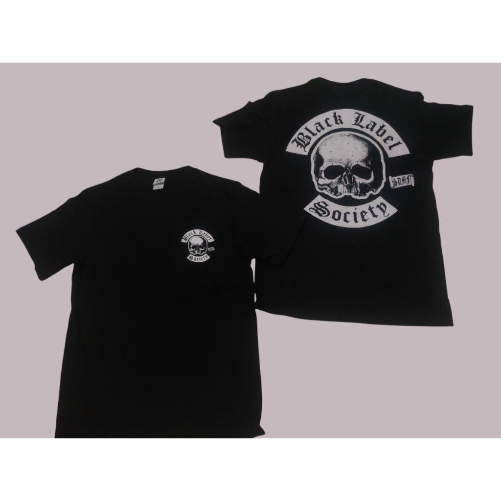 kaos black lebel sablon A2