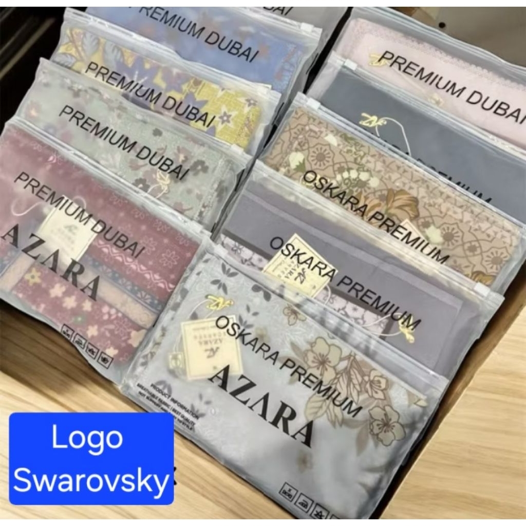 Hijab AZARA Premium Dubai Motif Logo