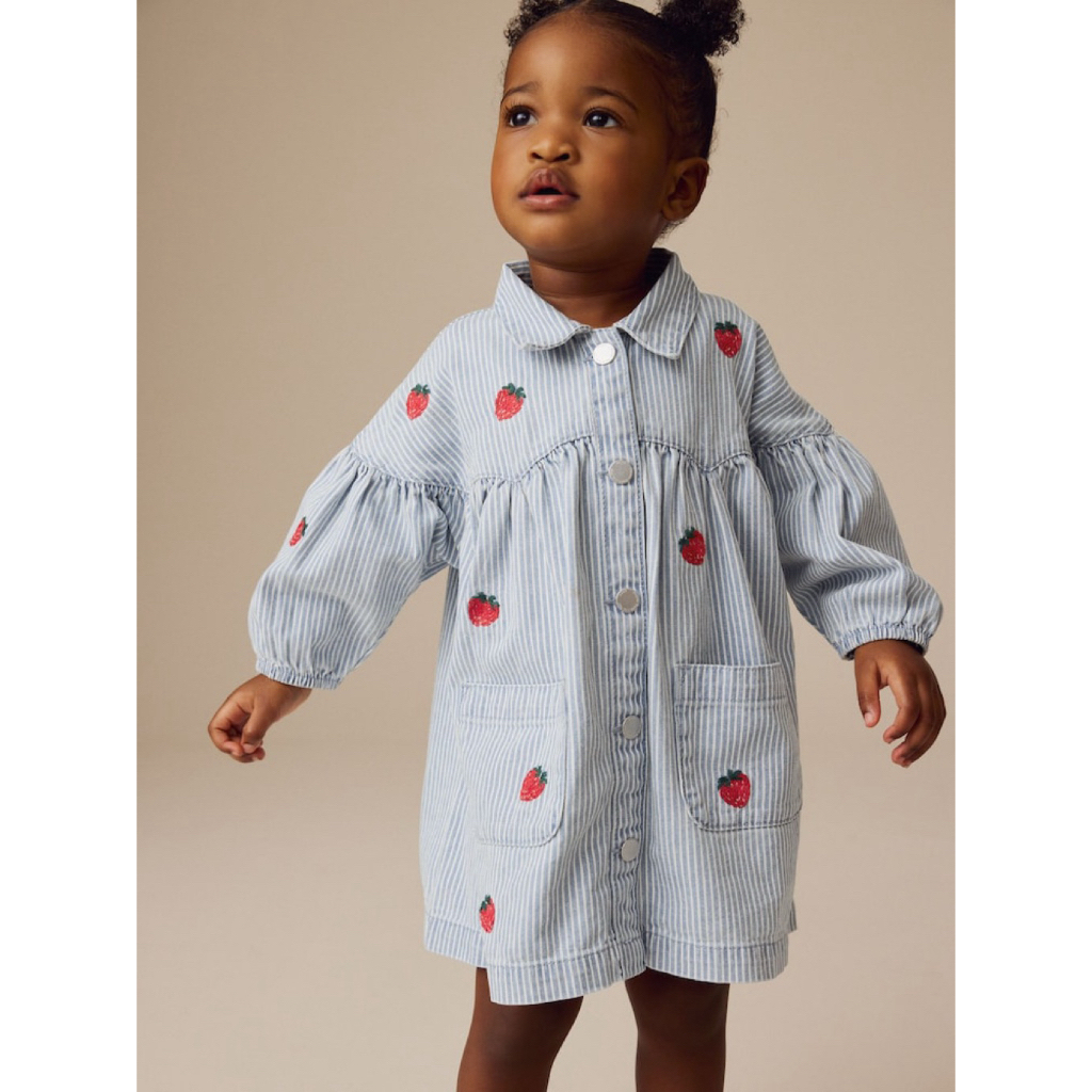 NEW DRESS DENIM STROBERI NEXT