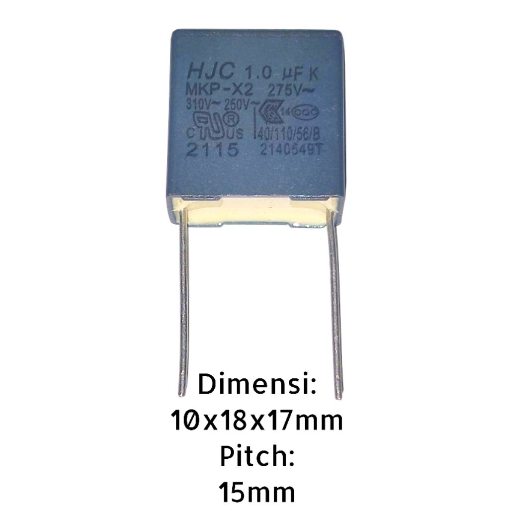 CAPACITOR MKP 1UF 275V / KAPASITOR 105 275 VOLT / 1UF 275Volt / 105K 275 V