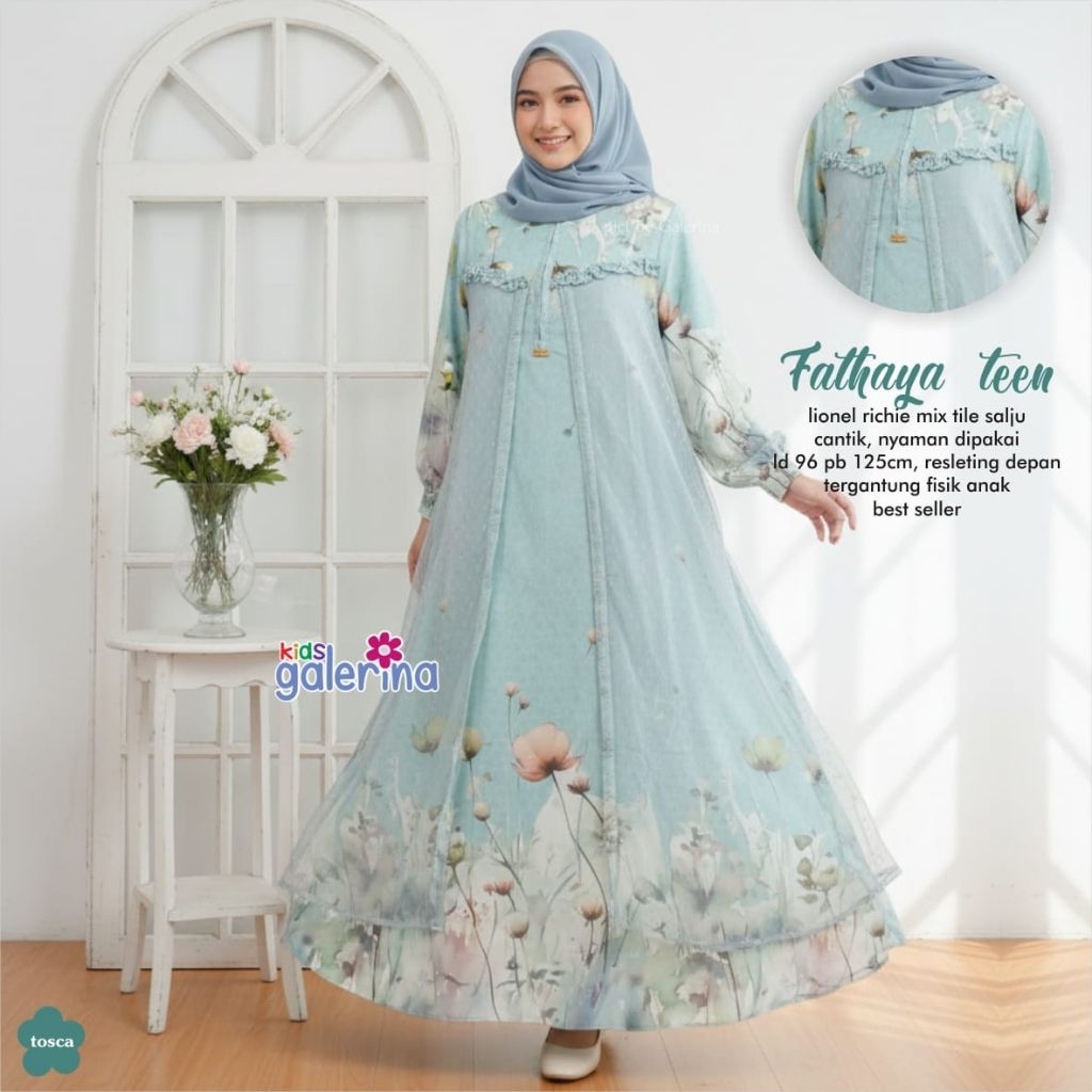 DRESS MAXY REMAJA CERUTY BELENA,KAMILA, DINARA, FATHAYA BY.GALERINA