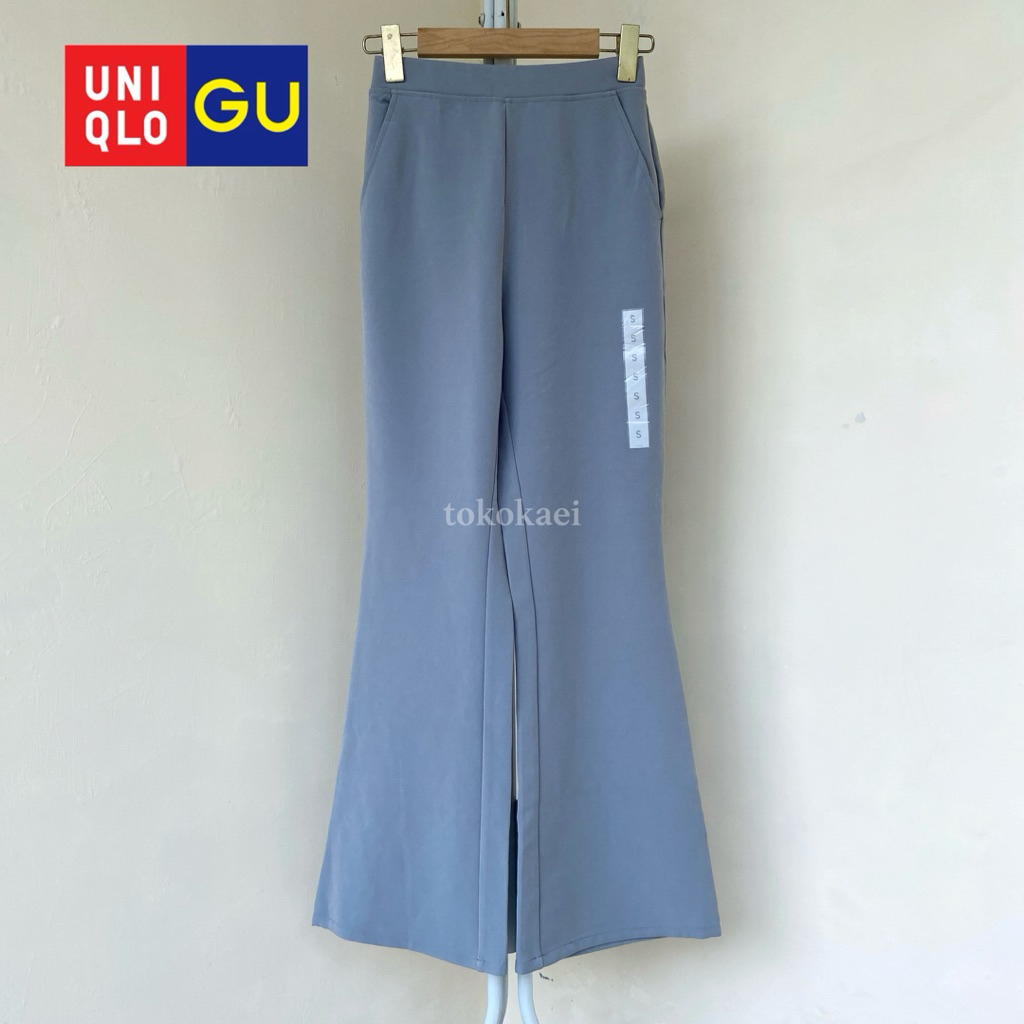 Blue-Grey Flare Pants GU Uniqlo New with Tag