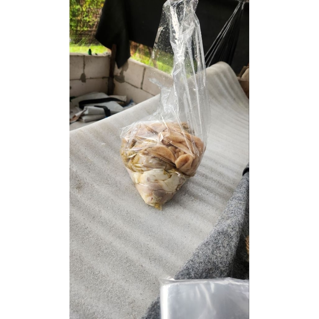 jeroan kambing campur babat usus paru campur