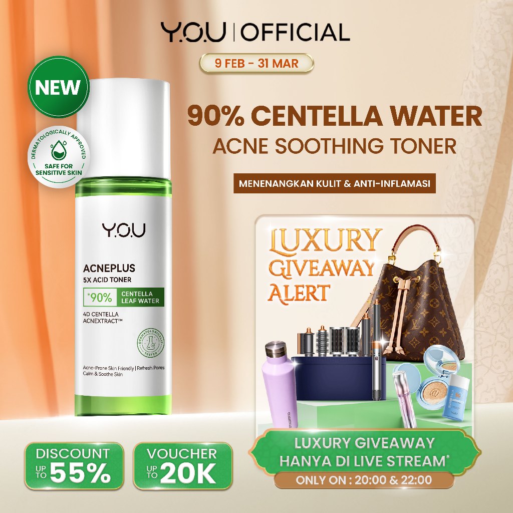 YOU AcnePlus 5X Acid Toner Toner Acne Kulit Berminyak Berjerawat