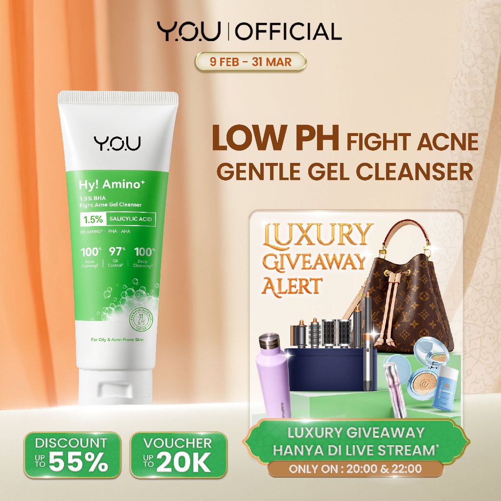 YOU Hy! Amino+ 1.5% BHA Fight Acne Gel Cleanser Amino Facial Wash Low pH Gentle Gel Salicylic Acid A