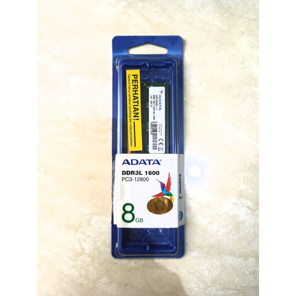 RAM Laptop 8GB DDR3L ADATA 1600MHz PC3-12800 SO-DIMM Low Voltage 1.35V