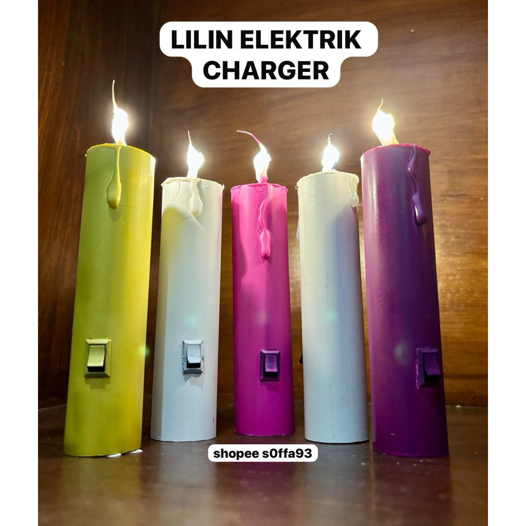 LILIN ELEKTRIK BISA DI CHARGER / lilin dekorasi / lilin aestetik Lilin Led terbaru perlengkapan outd