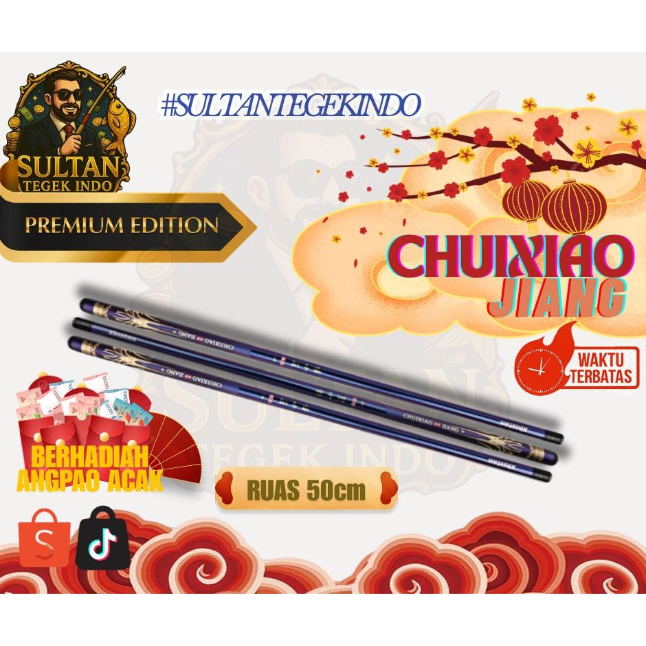 Joran Tegek CHUIXIAO / Pancing CHUIXIAO 270, 360, 450, 540/ Tegek CHUIXIAO Import Laras Pendek PREMI