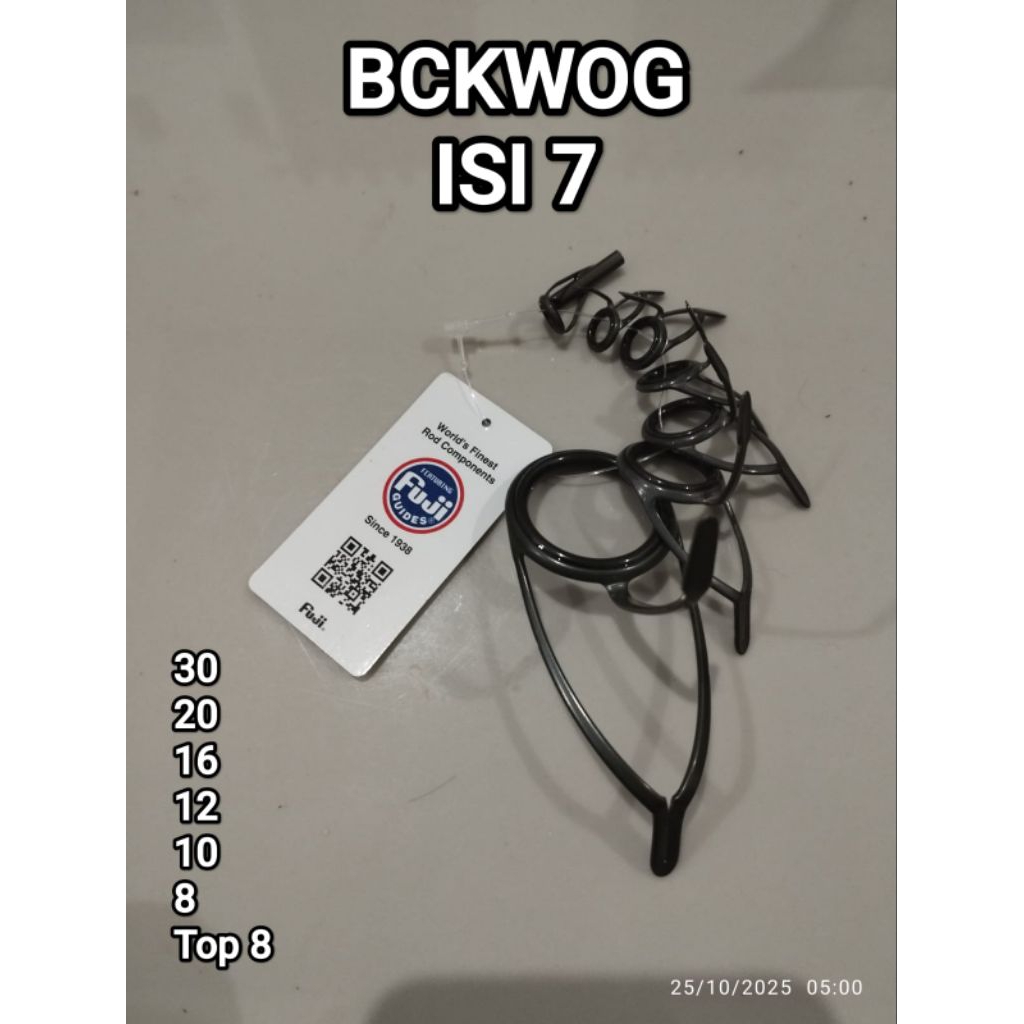 RING GUIDE FUJI CCKWOG( 30-8) 7PC ORIGINAL JAPAN SET POPPING, SURF