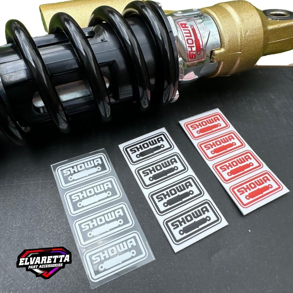 SHOWA STIKER SHOCK BOTTOM DEPAN DAN BELAKANG STIKER SHOWA TRANSPARAN ORIGINAL