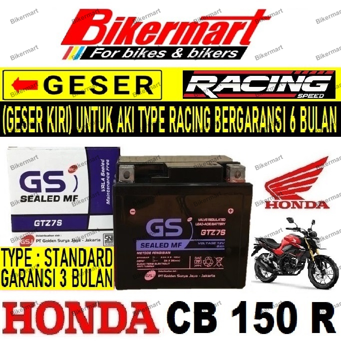 Aki Motor Honda CB 150 R CB150 CB150R GTZ7S Accu Kering MF
