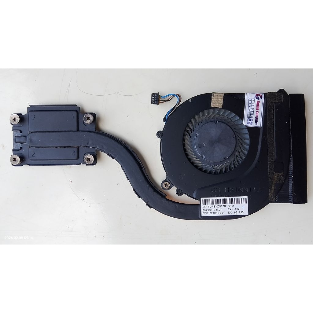 heatsink fan laptop hp elitebook 820 g3