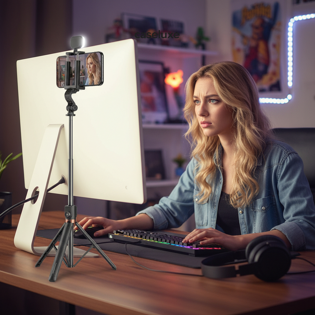 Tongsis Tripod LED Bluetooth 170cm | Tripod HP Panjang Lipat + Remote