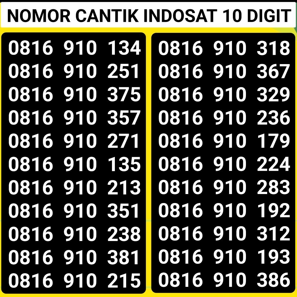 Nomor cantik Indosat im3 10 Digit 4G 5G prabayar langka