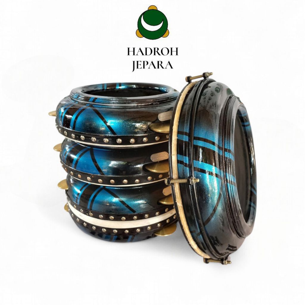 Alat Hadroh Banjari Jepara Super Premium - Kayu Mahoni/Nangka Pilihan - Kulit Kambing Berkualitas (S